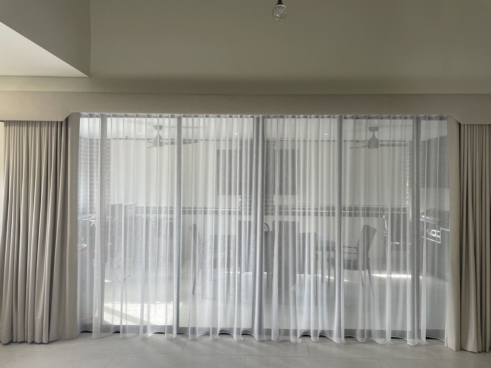 Sheer curtains, Sydney living room